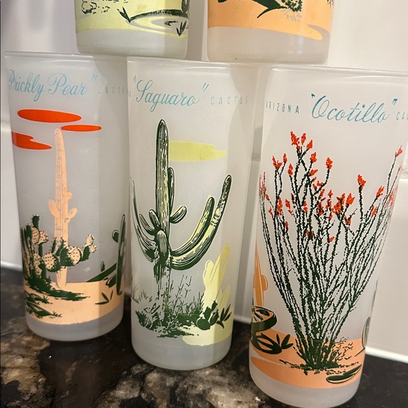 Vintage Arizona Frosted Iced Tea Glass Set of 5 - Picture 4 of 5